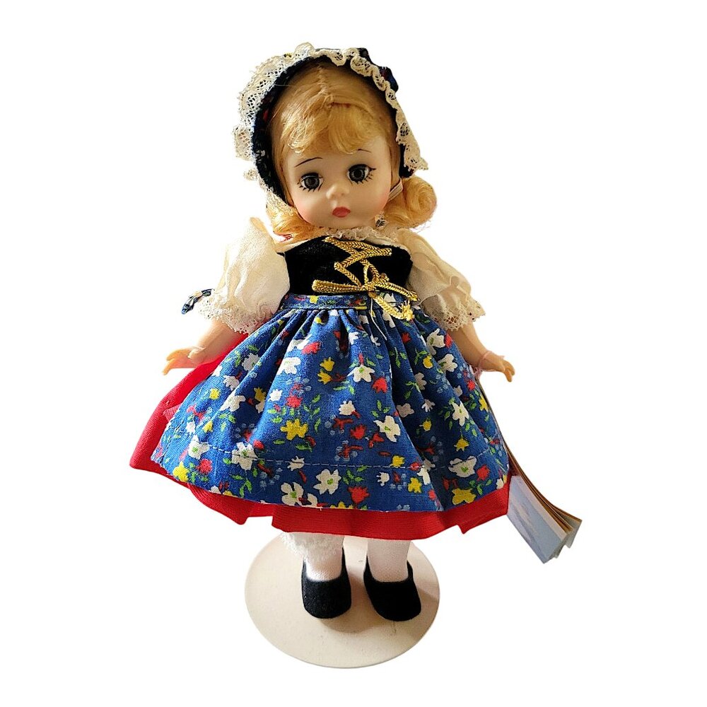 Vintage Madame Alexander Gretel Doll on Stand with Tag